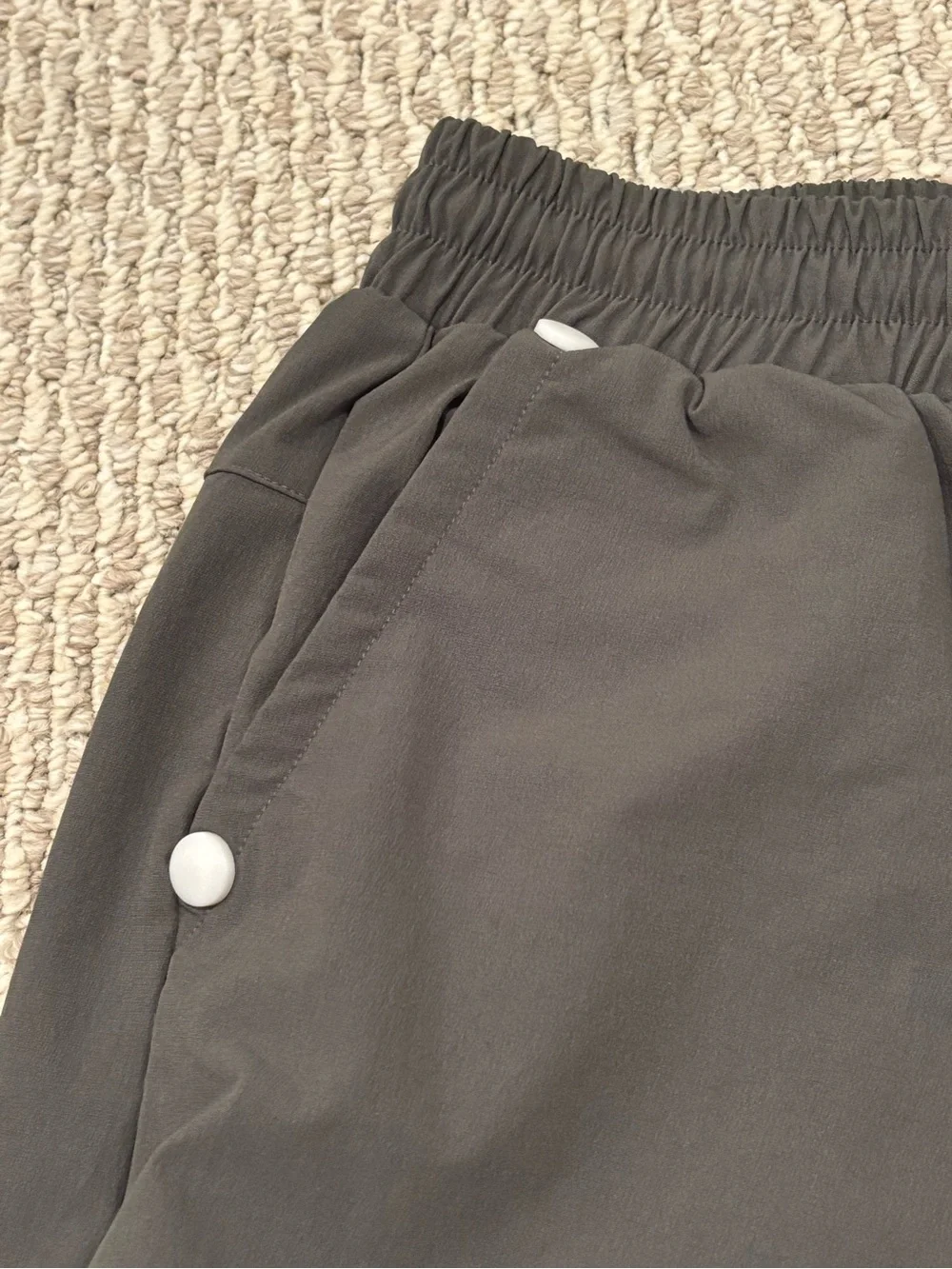 Aimpact Men’s Medium Breakaway Gray Elastic Waist Pants Athletic Comfort Nylon